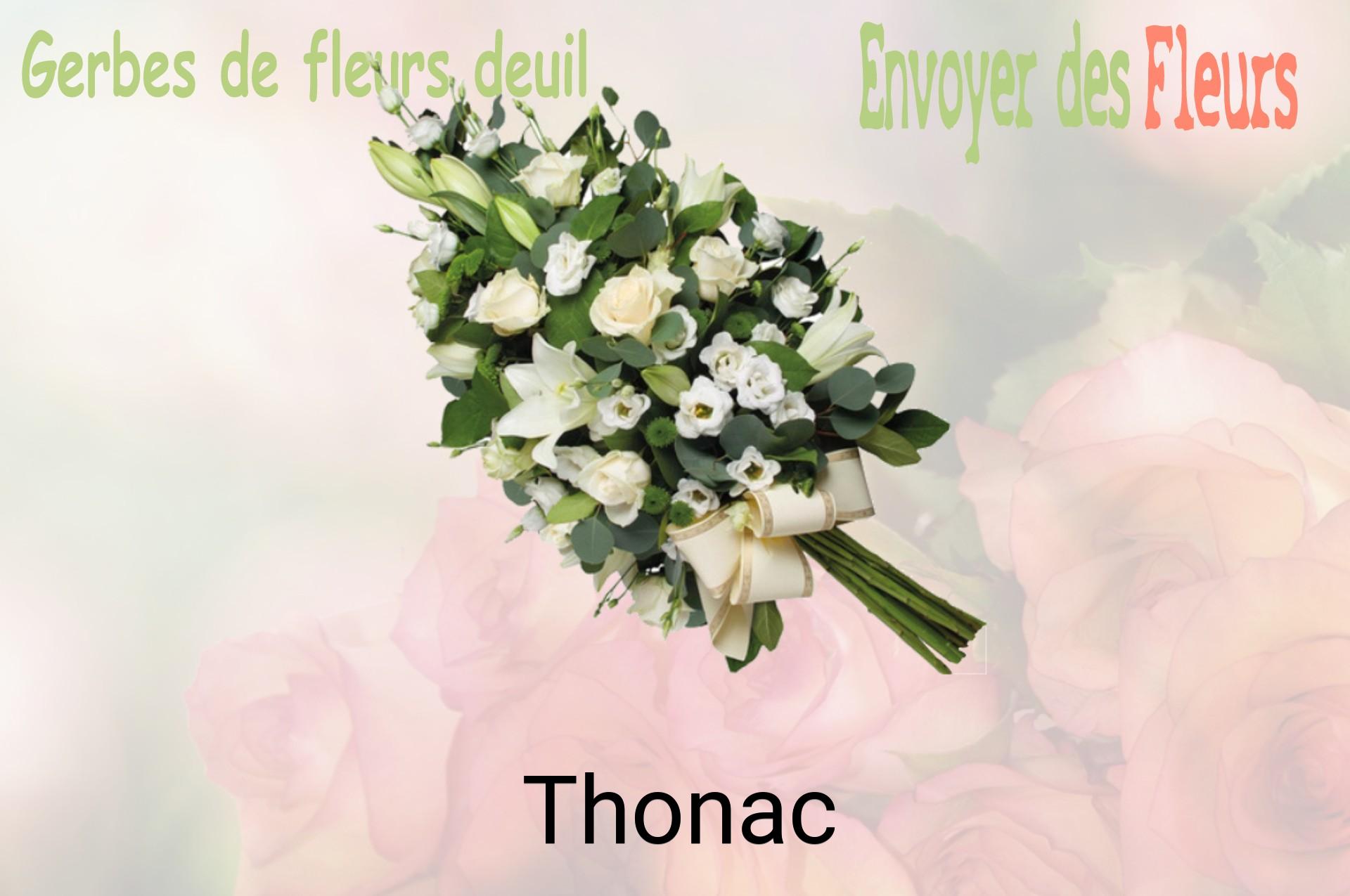 Gerbe de fleurs de deuil livrée à Thonac